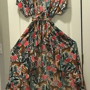 Floral Leopard Coverup